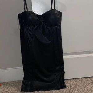 Pleather cocktail dress